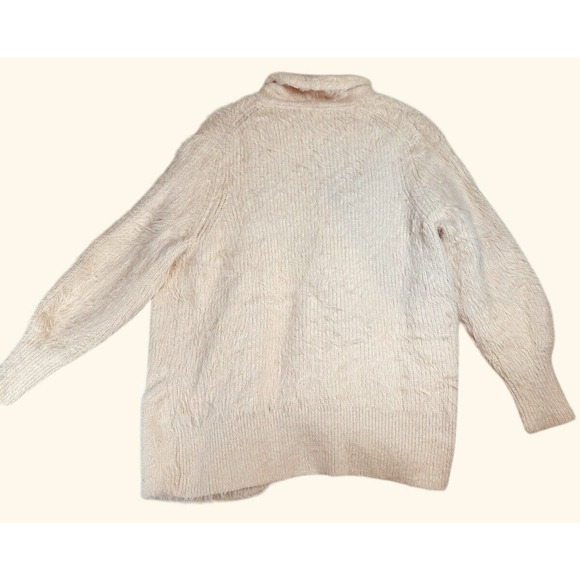 Anthropolgie Knitted and Knotted Fuzzy Cardigan Sweater size Small Petite- Peach - Picture 6 of 13